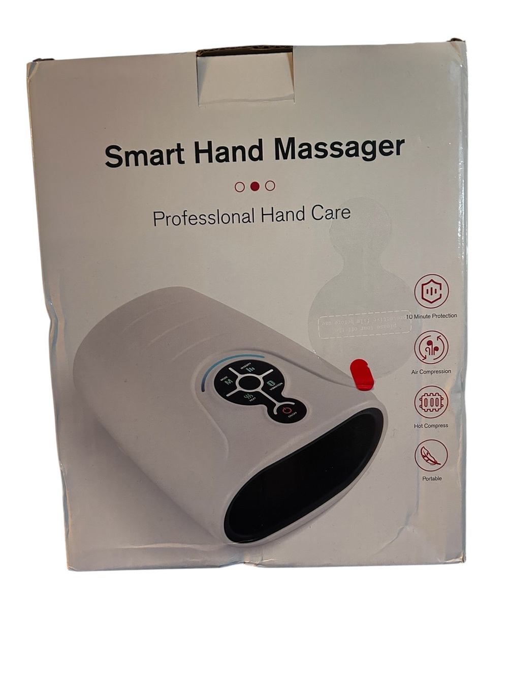 Smart Hand Massager - White‎ with Black Accents